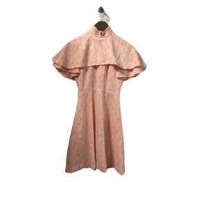 True Vintage Women's‎ Dress With Cape Collar Pink/peach 11" Waist Flat